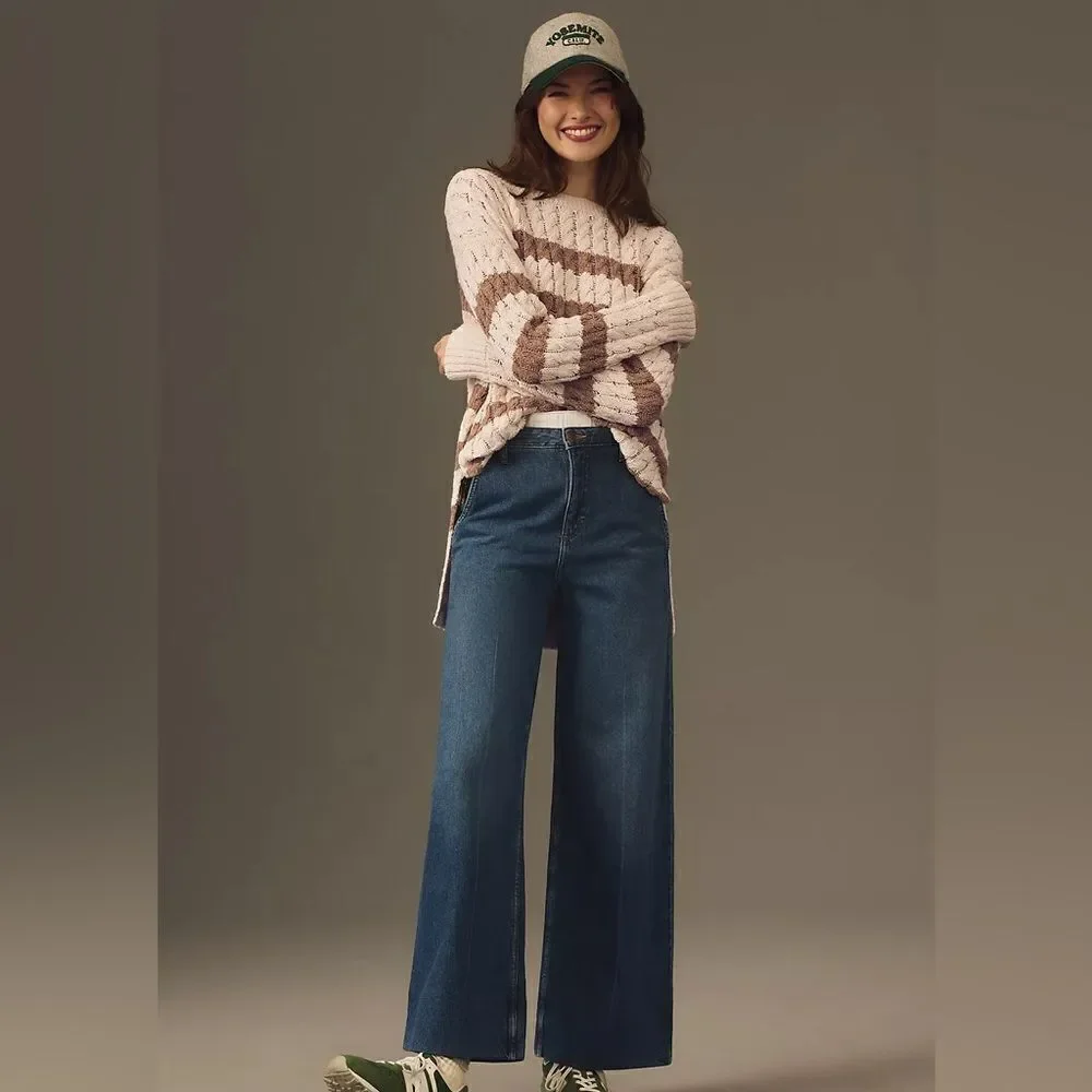 Anthropologie Pilcro Longline Stitch Sweater NWT
